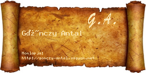 Gönczy Antal névjegykártya